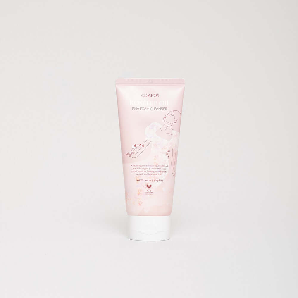 GLAMFOX Rosehip Oil PHA Foam Cleanser 120ml