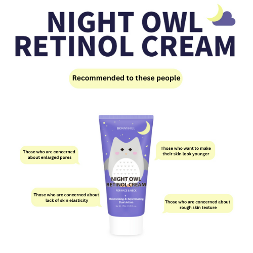 BONNYHILL Night Owl Retinol Cream For Face & Neck 170ml