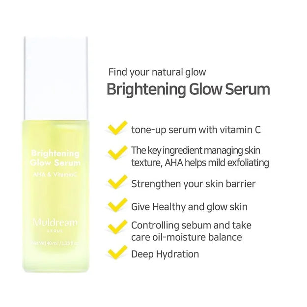 MULDREAM Brightening Glow Serum AHA & Vitamin C 40ml