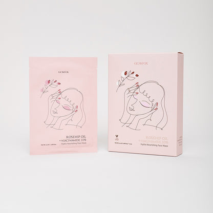 GLAMFOX Rosehip Oil + Niacinamide 10% Hydra Nourishing Face Sheet Mask