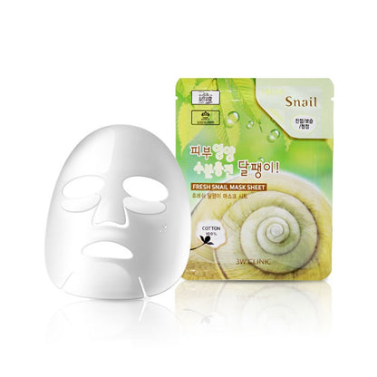 3W CLINIC Fresh Snail Mask Sheet 23ml