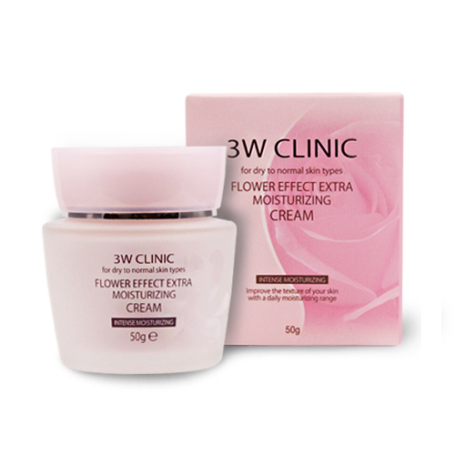 3W CLINIC Flower Effect Extra Moisturising Cream 50g