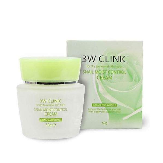 3W CLINIC Snail Moist Control Cream 50g *EXPIRY DATE*