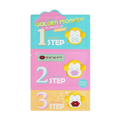 HOLIKA HOLIKA Golden Monkey Glamour Lip 3-Step Kit