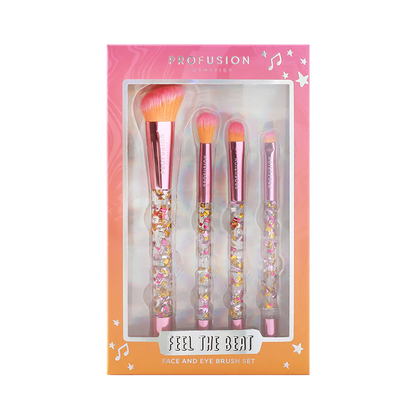 IT'S A VIBE | FEEL THE BEAT 4 PC FACE & EYE BRUSH SET