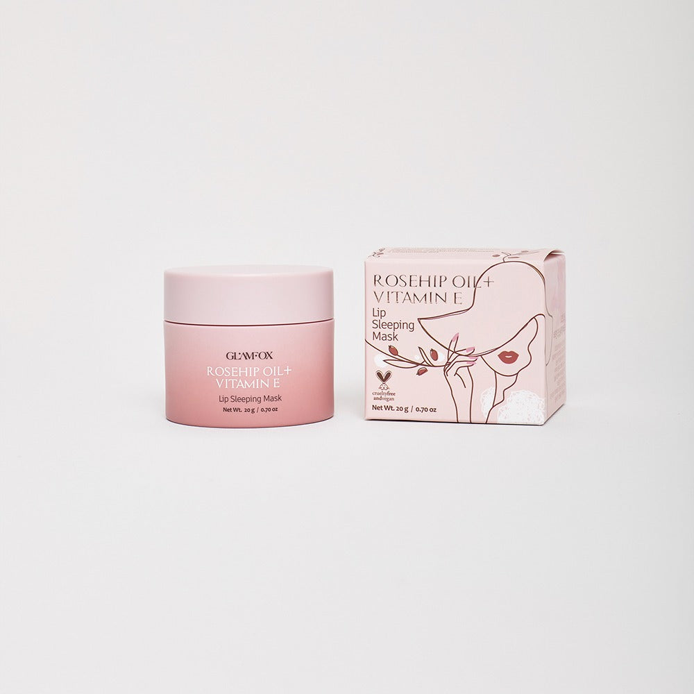 GLAMFOX Rosehip Oil + Vitamin E Lip Sleeping Mask 20g