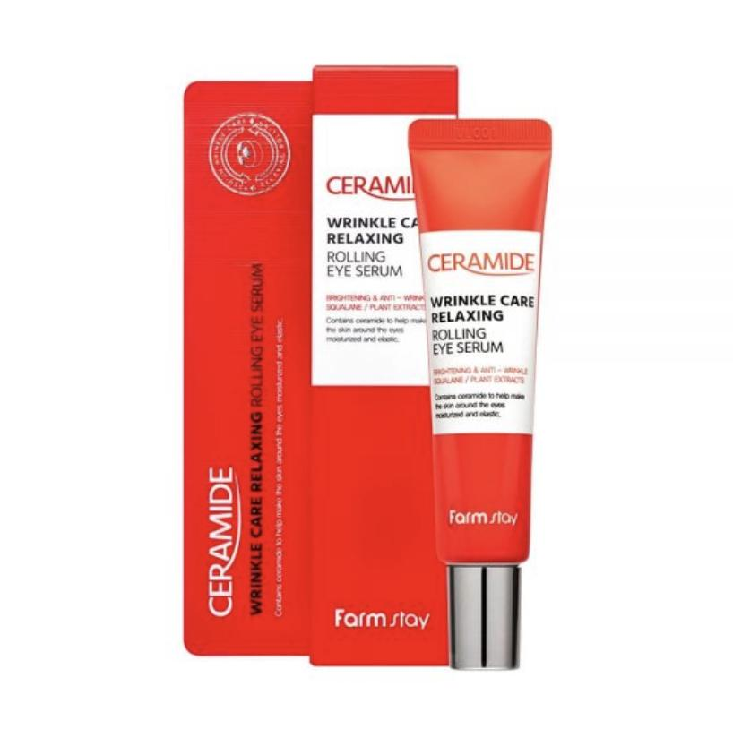 FARMSTAY Ceramide Wrinkle Care Relaxing Rolling Eye Serum 25ml