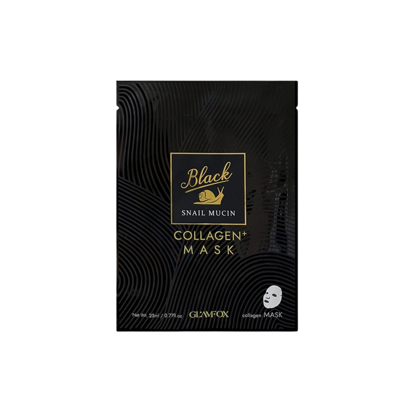 GLAMFOX Black Snail Mucin Collagen Mask 23ml