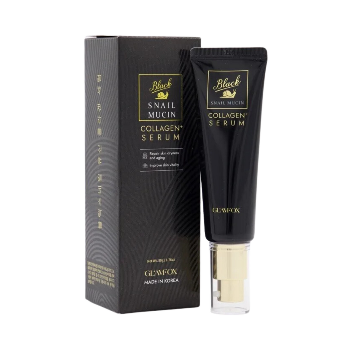 GLAMFOX Black Snail Mucin Collagen Serum 50ml