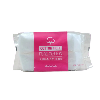 LEBELAGE Cotton Puff Pure Cotton 100PCS (1 Pack)