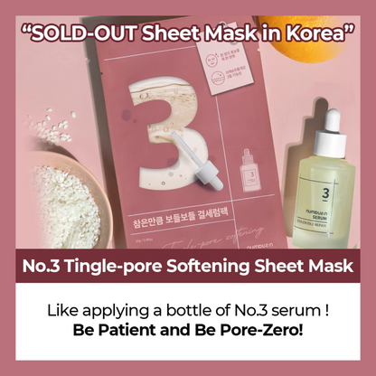 NUMBUZIN No.3 Tingle-Pore Softening Sheet Mask 27ml