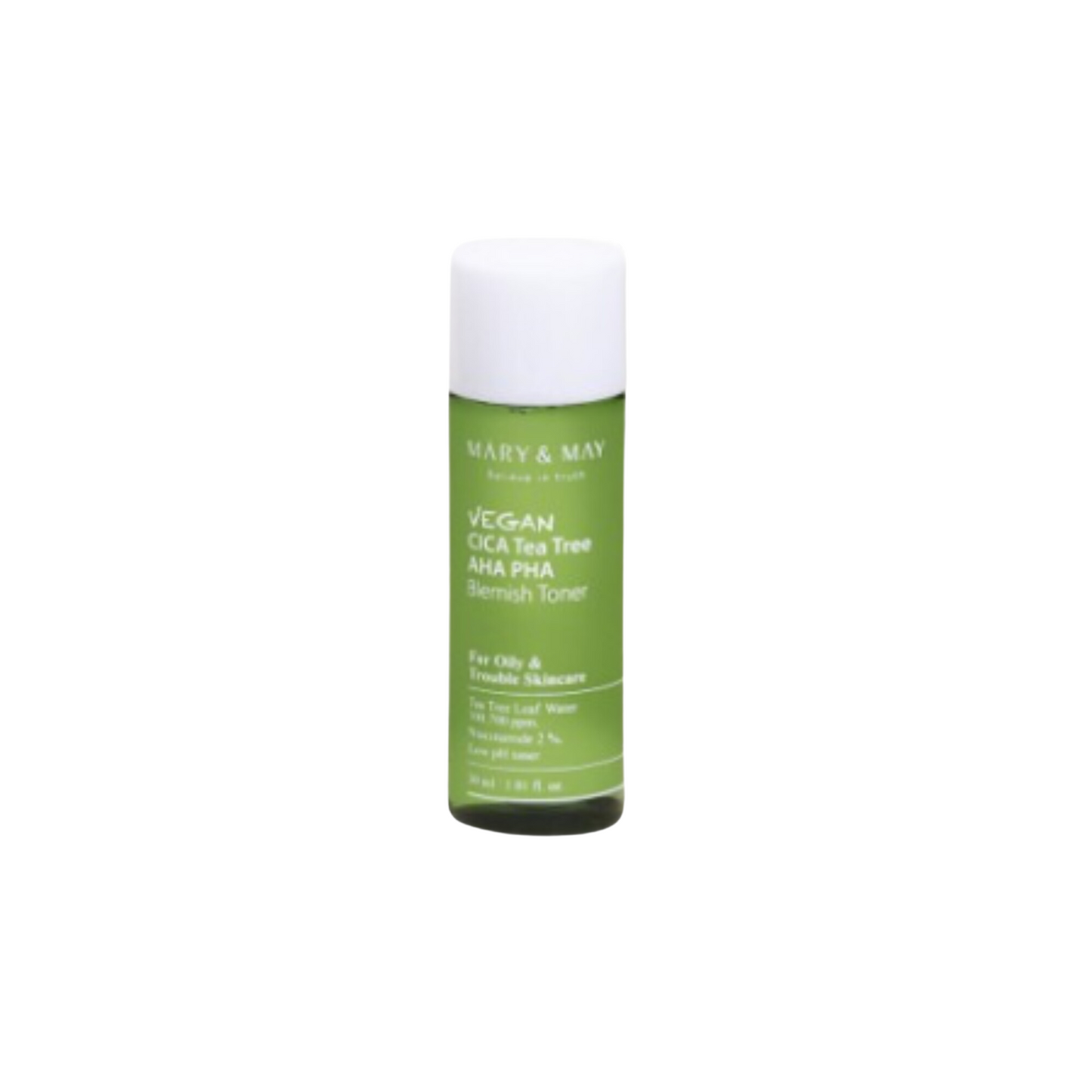 MARY & MAY CICA Tea Tree AHA PHA Blemish Toner 30ml